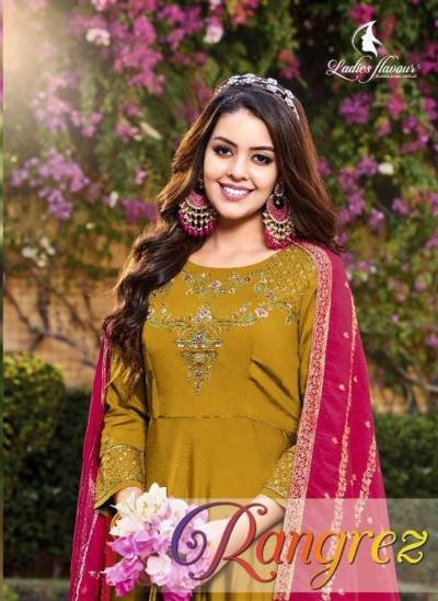 Rangrez By Ladies Flavour Designer Wedding Gown With Dupatta Collection